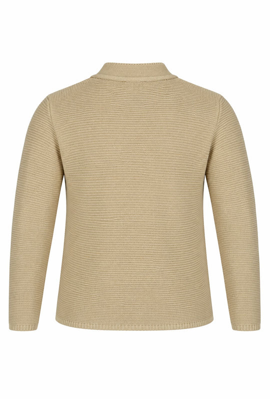 Cardigan Uomo Maglie in cotone con bottoni Giacca in maglia Semi Slim Fit  Dresserd - CAMMELLO