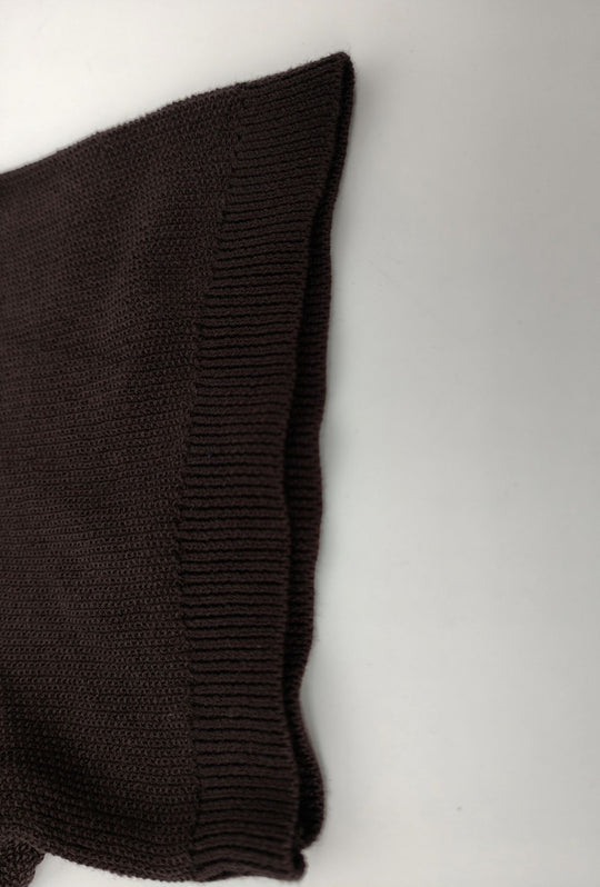 Polo uomo in maglia 100% Cotone in maglia trama lavorata - MARRONE