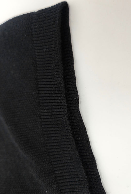 Polo uomo in maglia 100% Cotone in maglia trama lavorata - NERO