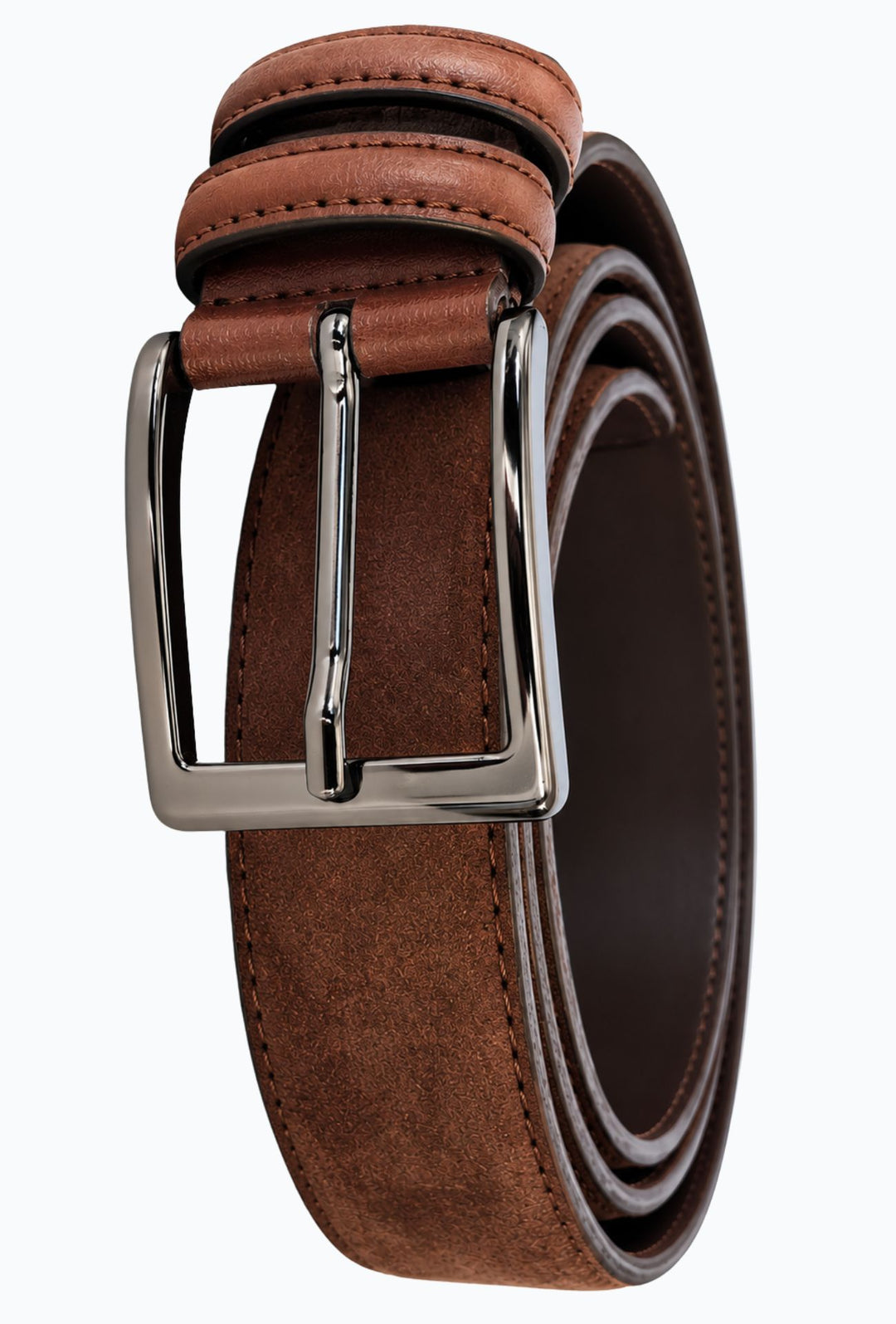 Cintura Uomo DRESSERD in Camoscio Vera Pelle Made in Italy- MARRONE