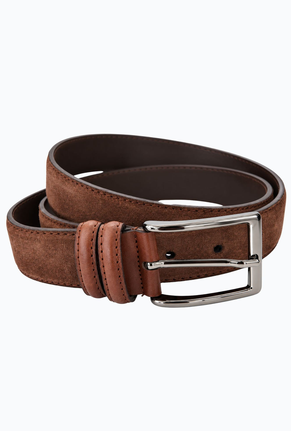 Cintura Uomo DRESSERD in Camoscio Vera Pelle Made in Italy- MARRONE