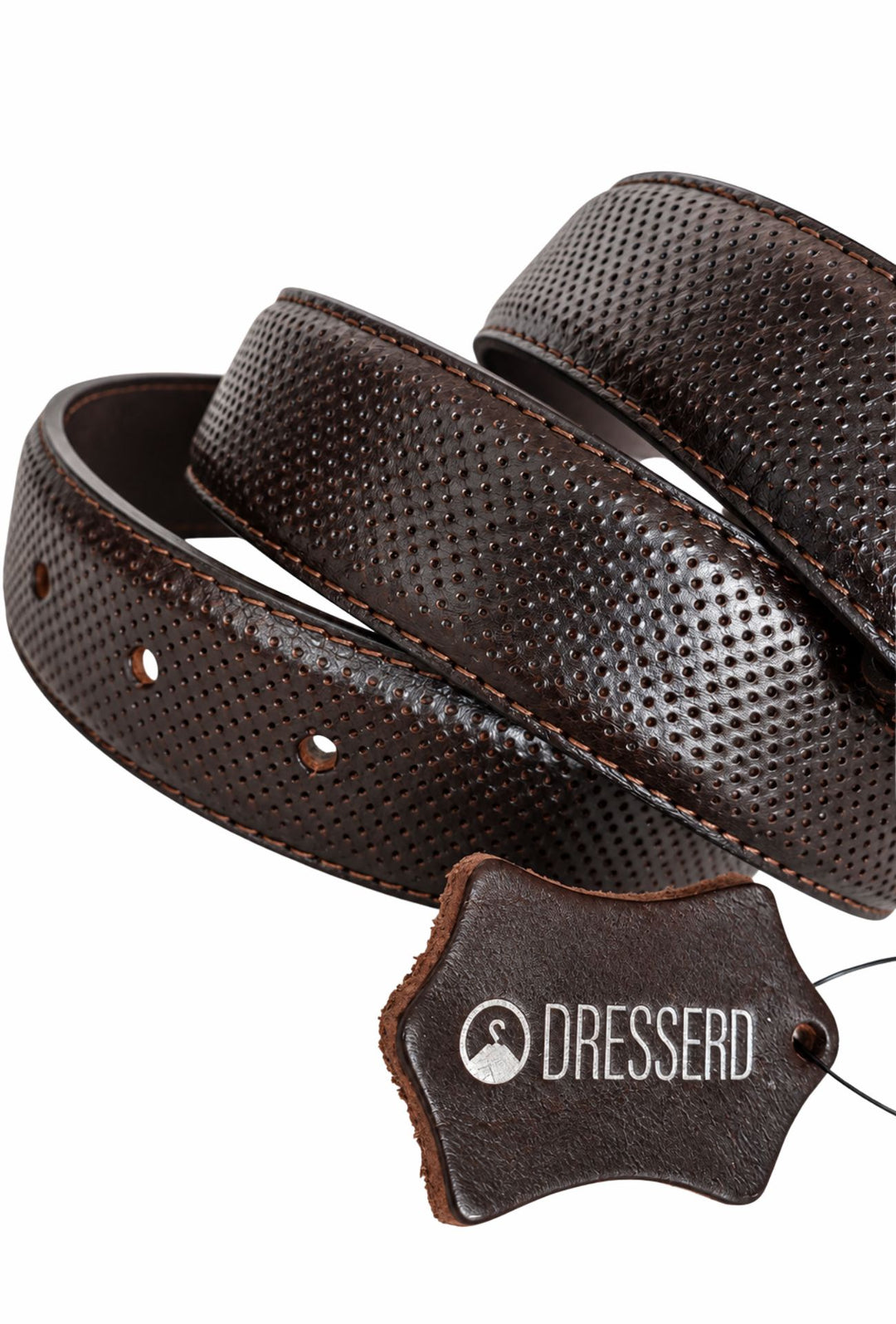 Cintura Uomo in Vera Pelle Traforata Made in Italy DRESSERD- MORO