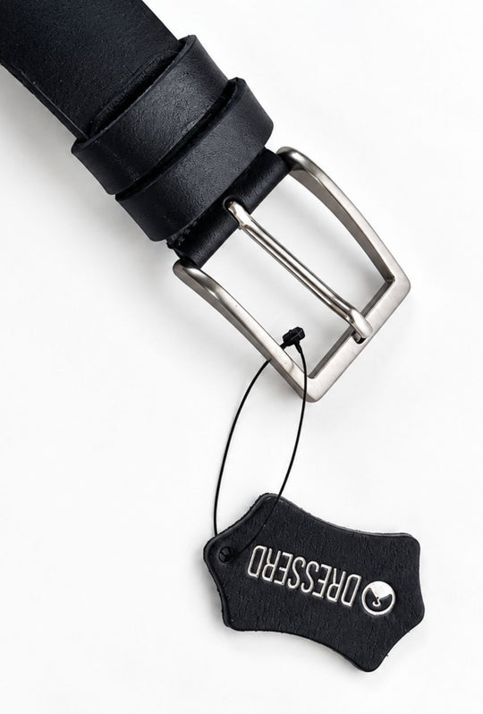 Cintura Uomo DRESSERD in cuoio Made in Italy- NERO