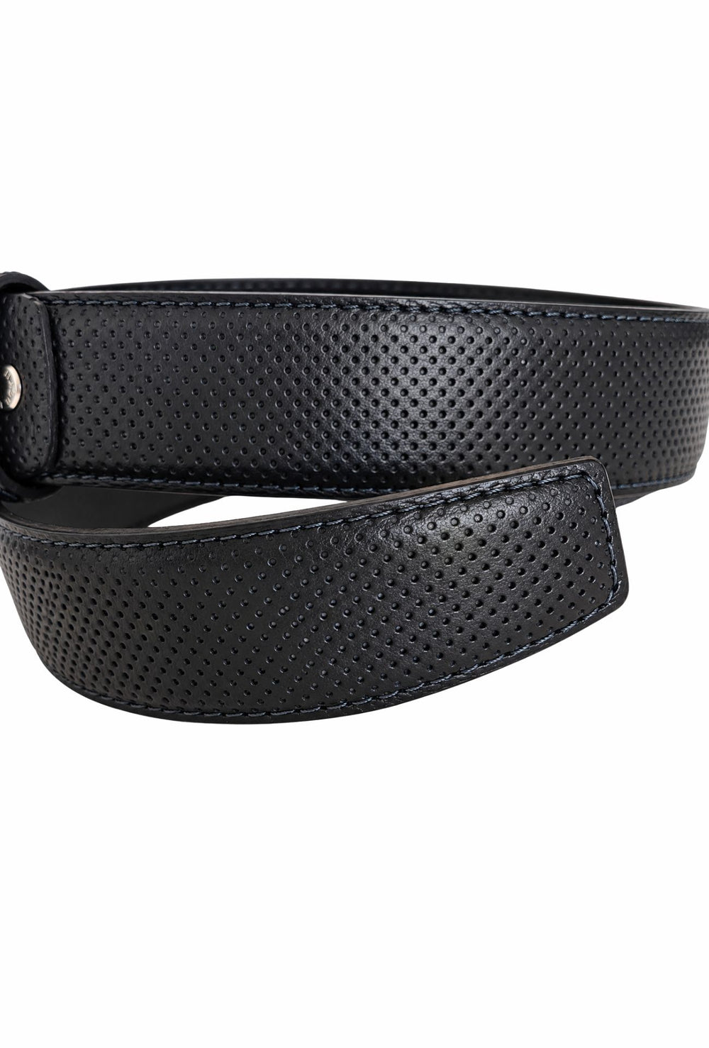 Cintura Uomo in Vera Pelle Traforata Made in Italy DRESSERD- NERO