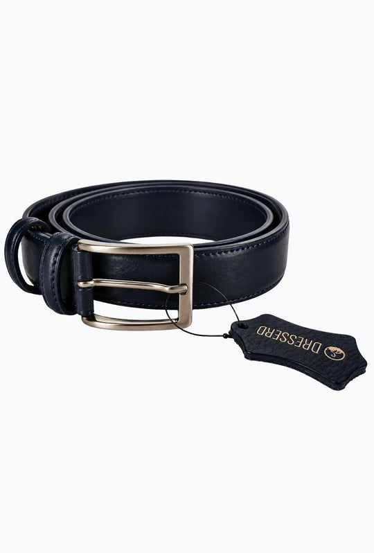 Cintura Uomo DRESSERD in Pelle di Vitello Made in Italy- BLU