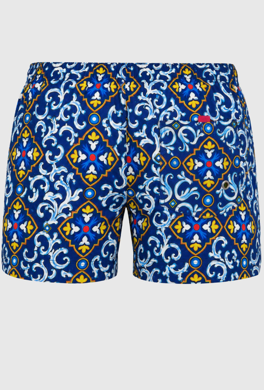 Costume uomo con fantasia maiolica costumi mare - BLU
