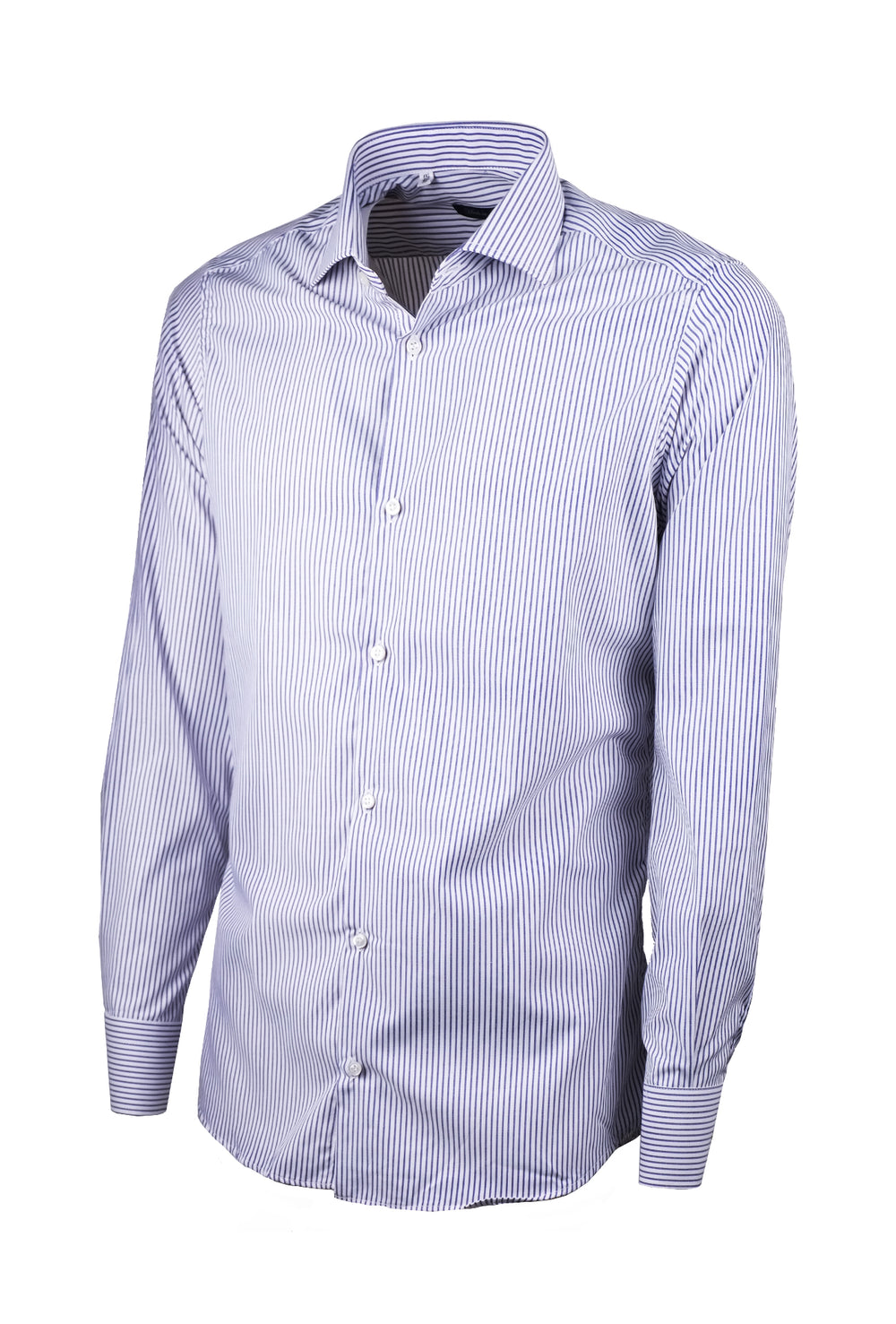 Camicia Uomo manica lunga riga piccola Collo francese Dresserd