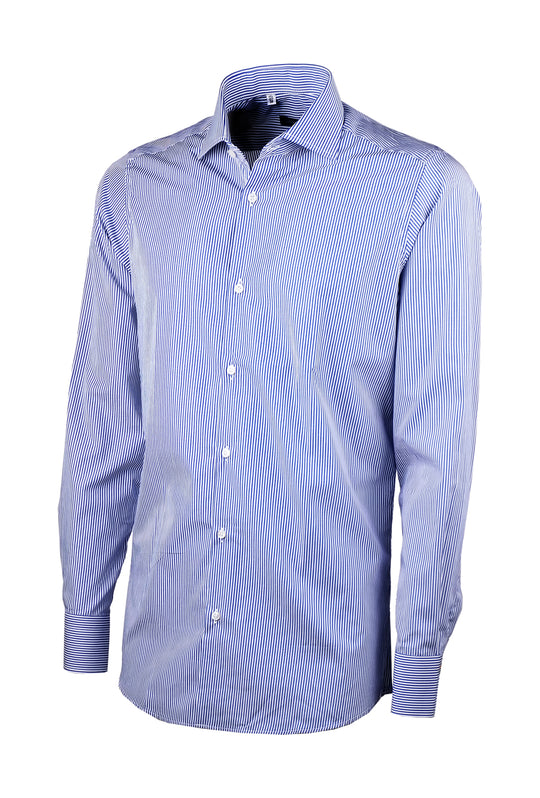 Camicia Uomo manica lunga rigata Collo francese Dresserd