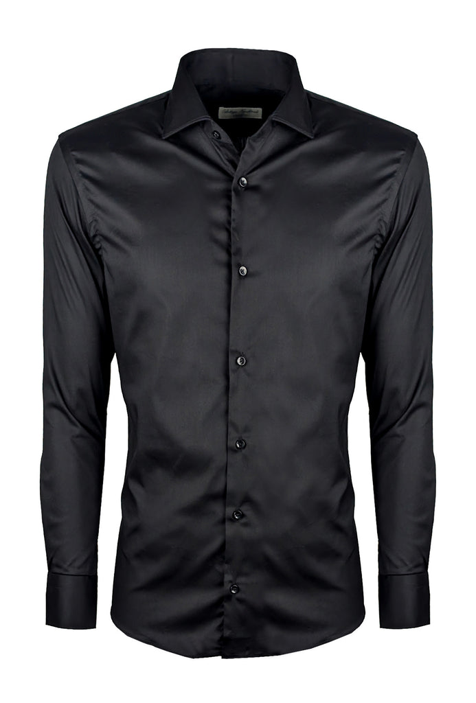Camicia Nera In Lino Uomo Classica 100% Linen Nero Relax Fit Maniche Lunghe Comfort Fit Jack & Jones JPRCCLAWRENCE LINEN SHIRT Black Art. 12251844