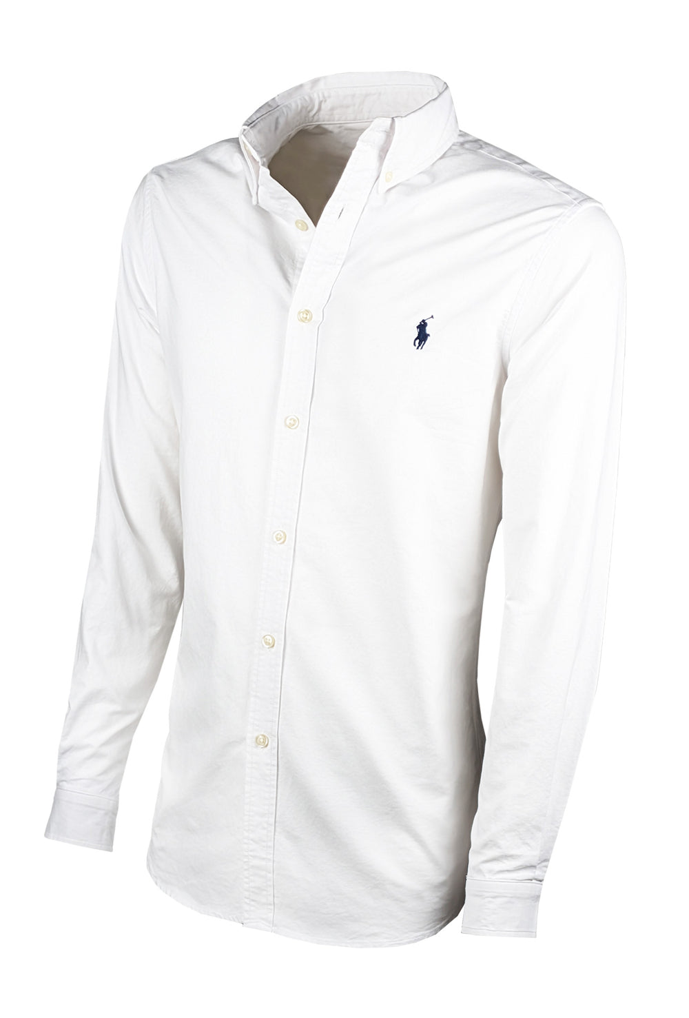 Camicia uomo RALPH LAUREN invernale button down custom slim fit - BIANCO