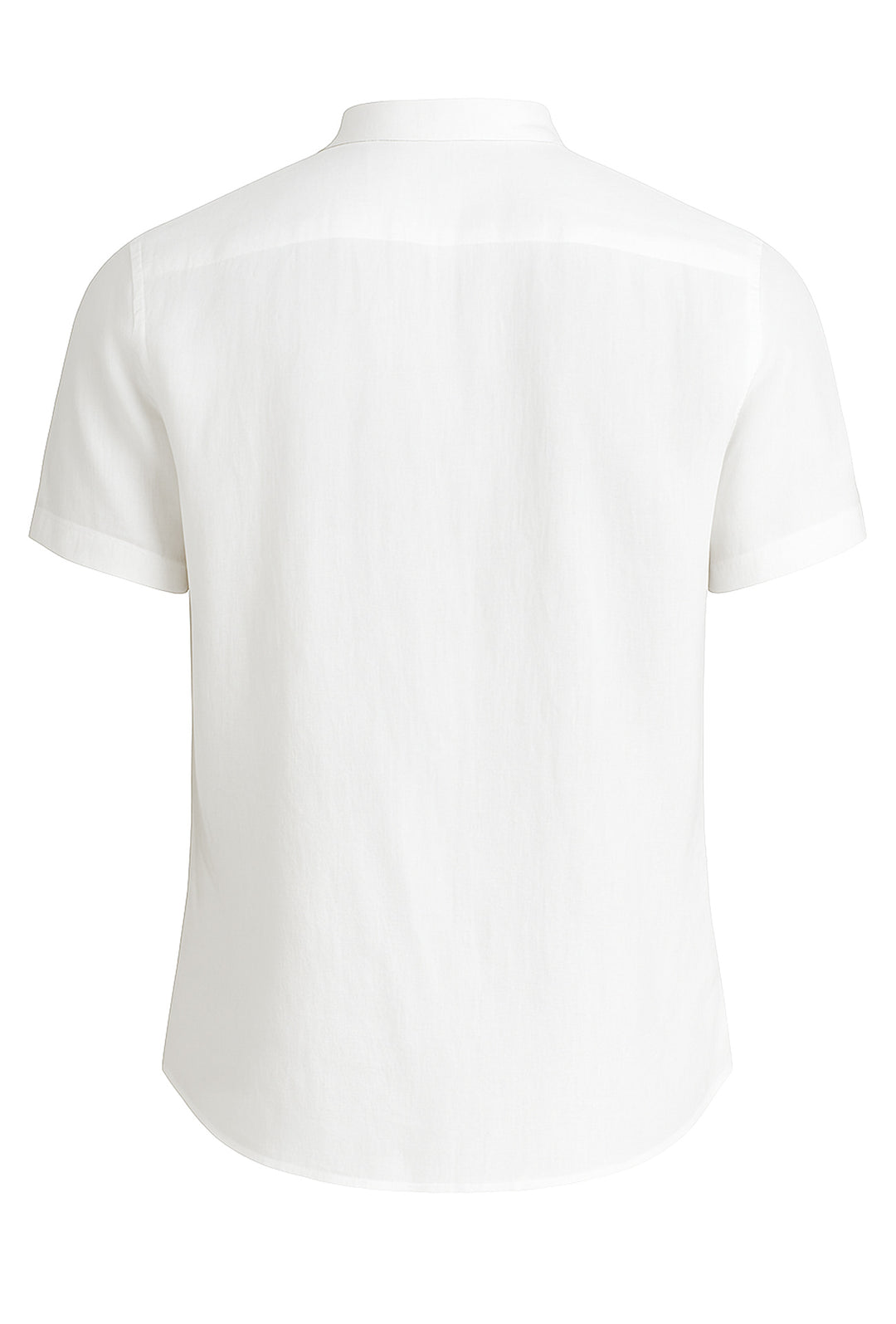 Camicia Uomo Mezza manica Tipo's Puro lino collo coreano - BIANCO