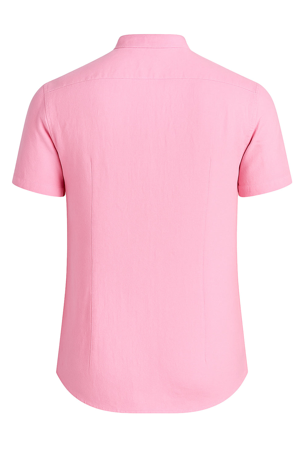 Camicia Uomo Mezza manica Tipo's Puro lino collo coreano - ROSA