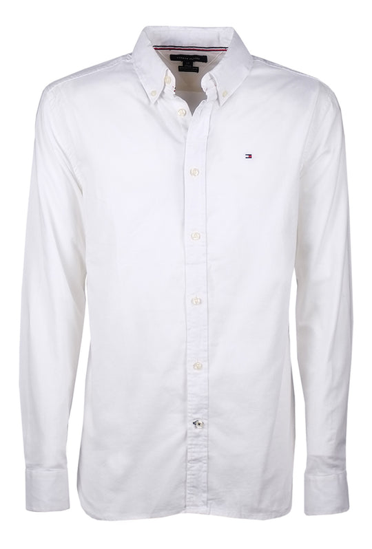 Camicia Uomo Tommy Hilfiger Button Down THFLEX manica lunga- BIANCO