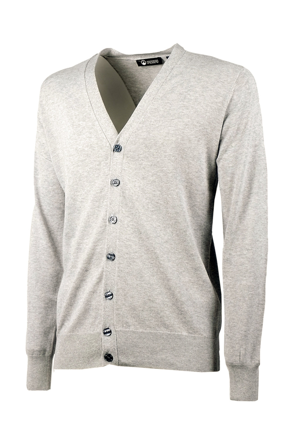 Cardigan Uomo in 100% Cotone Maglia aperta con bottoni Dresserd - GRIGIO