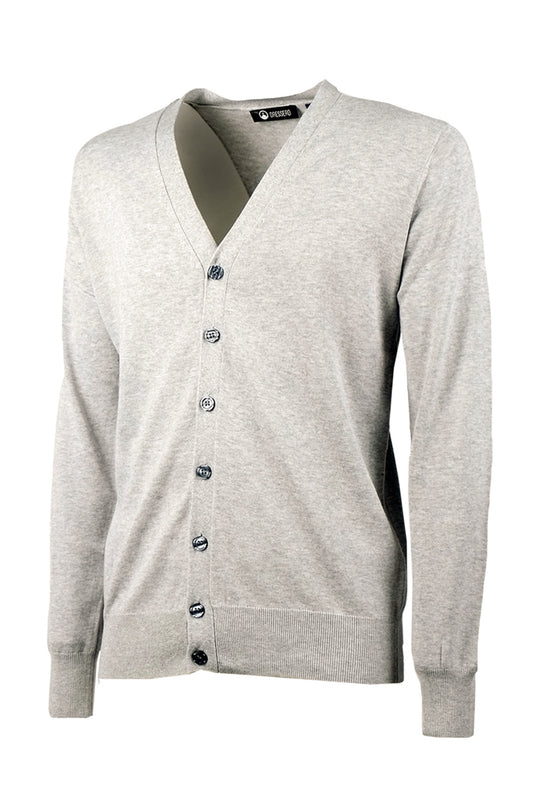 Cardigan Uomo in 100% Cotone Maglia aperta con bottoni Dresserd - GRIGIO