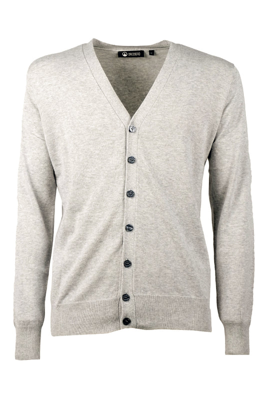 Cardigan Uomo in 100% Cotone Maglia aperta con bottoni Dresserd - GRIGIO