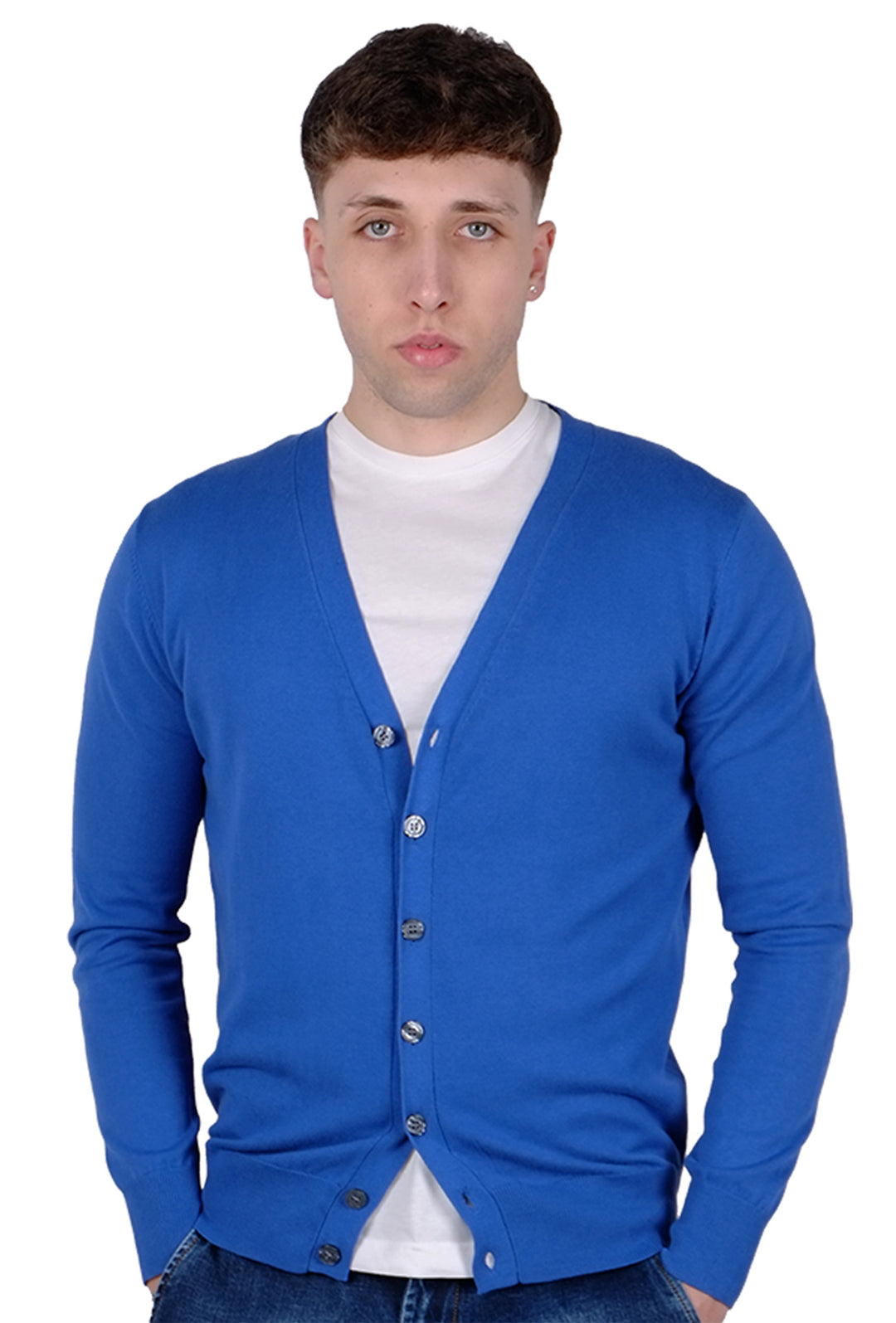 Cardigan Uomo in 100% Cotone Maglia aperta con bottoni Dresserd - AVIO