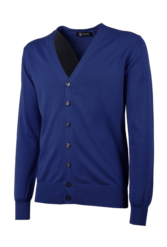Cardigan Uomo in 100% Cotone Maglia aperta con bottoni Dresserd - BLU