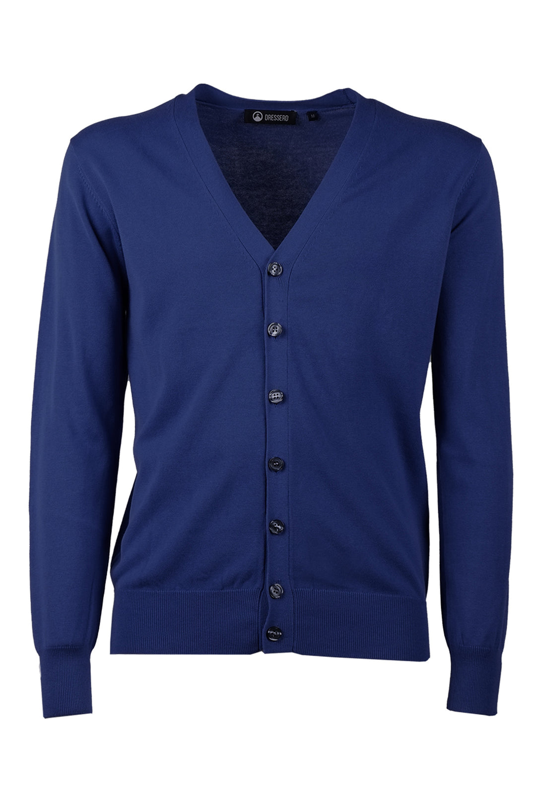 Cardigan Uomo in 100% Cotone Maglia aperta con bottoni Dresserd - BLU