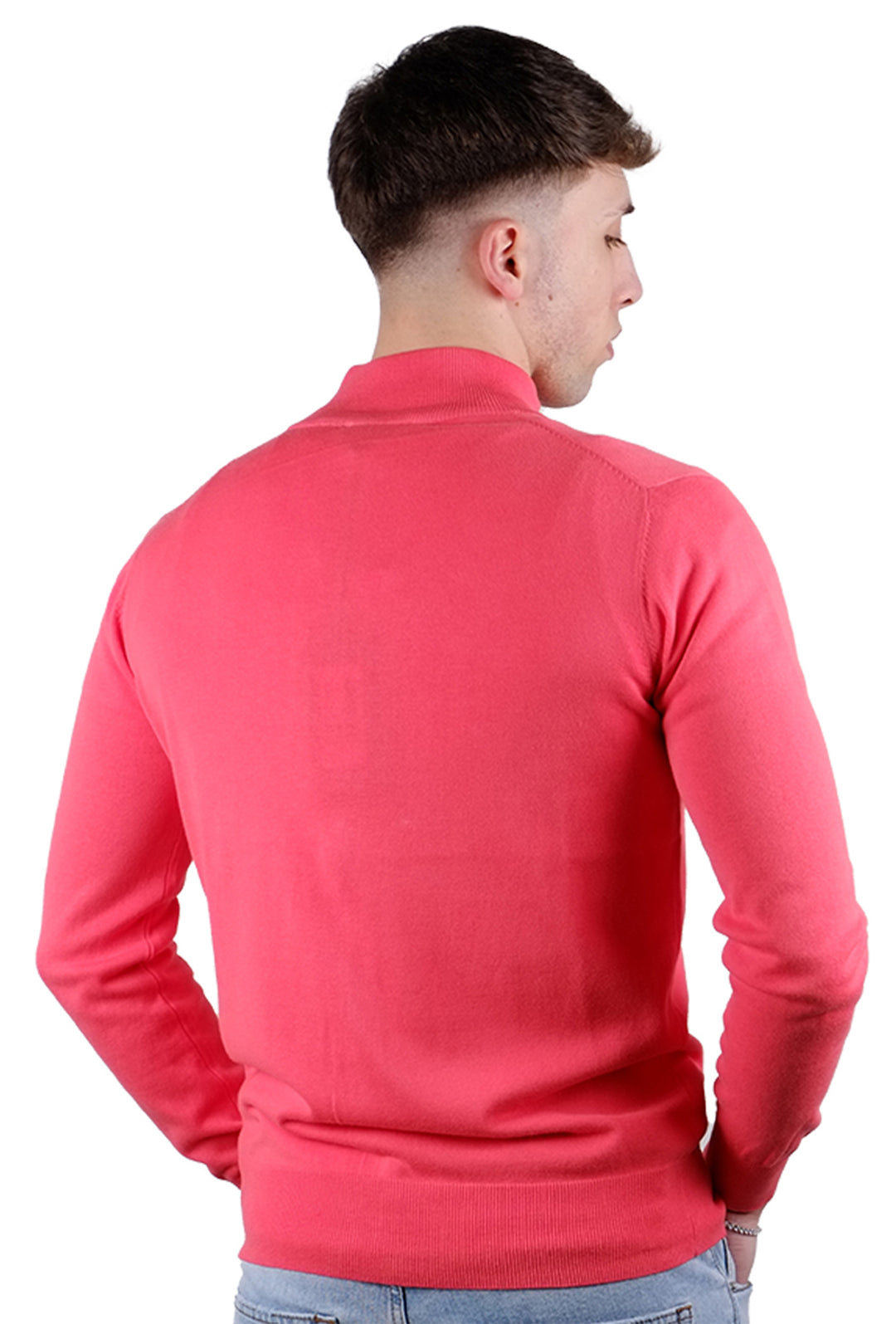 Maglia giacca aperta con zip maglioncino con cerniera in cotone Dresserd - CORALLO