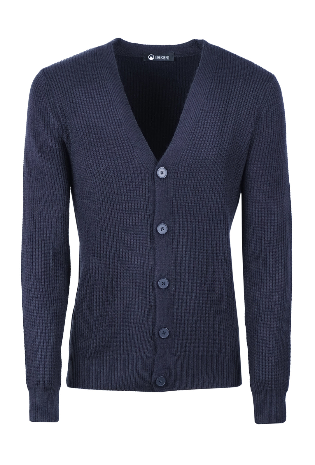 Cardigan uomo maglione pesante con bottoni BLU - Main Image