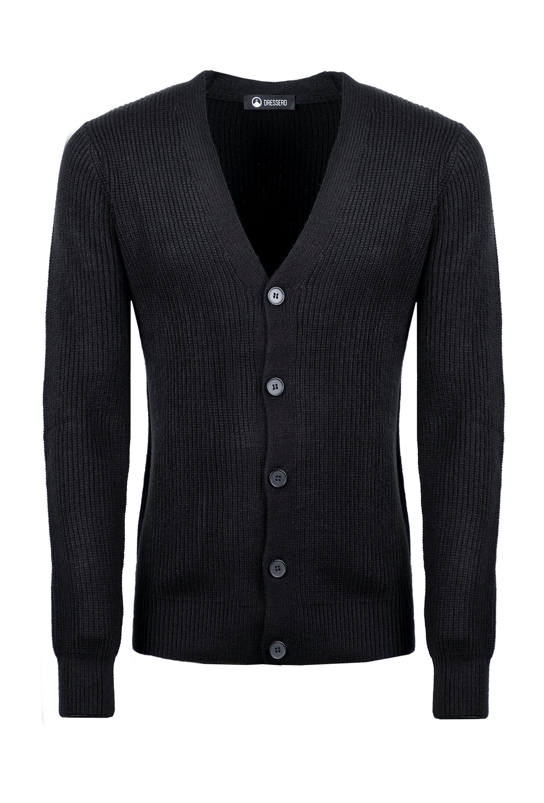 Cardigan uomo maglione pesante con bottoni NERO