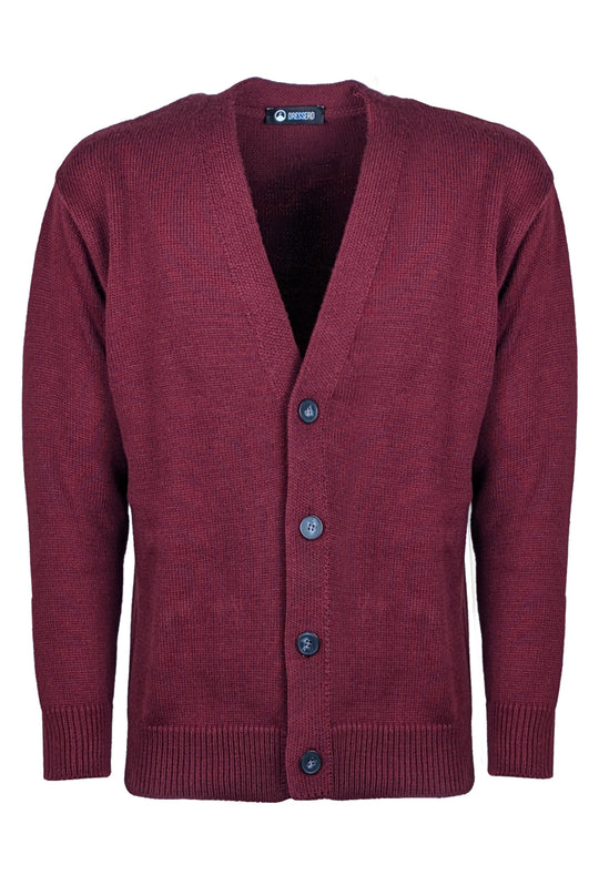 Cardigan Uomo in Lana Maglia Dresserd - BORDEAUX