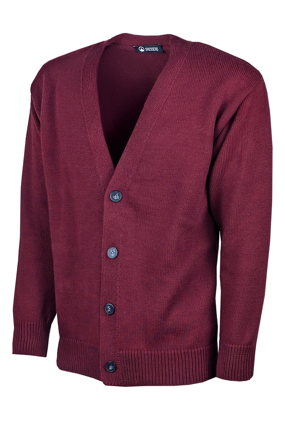 Cardigan Uomo in Lana Maglia Dresserd - BORDEAUX