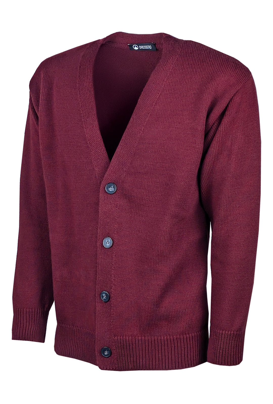 Cardigan Uomo in Lana Maglia Dresserd - BORDEAUX
