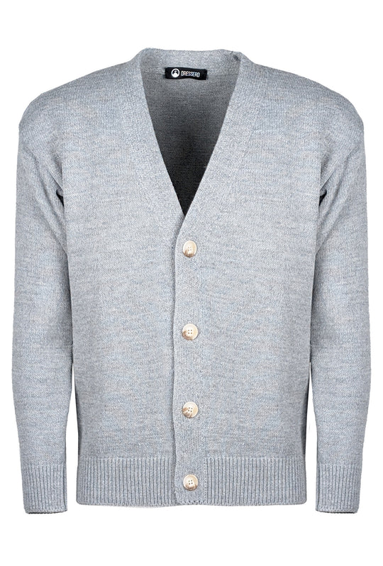 Cardigan Uomo in Lana Maglia Dresserd - GRIGIO