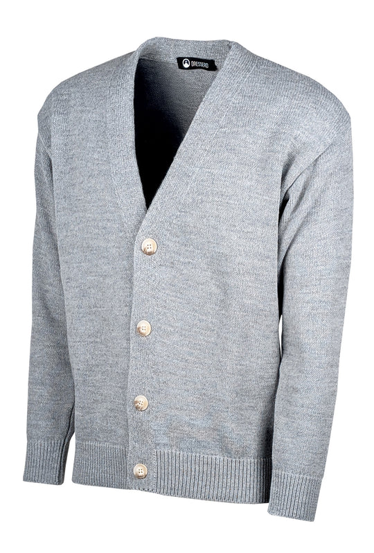 Cardigan Uomo in Lana Maglia Dresserd - GRIGIO