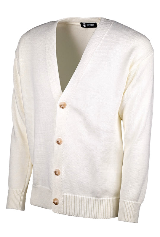 Cardigan Uomo in Lana Maglia Dresserd - PANNA