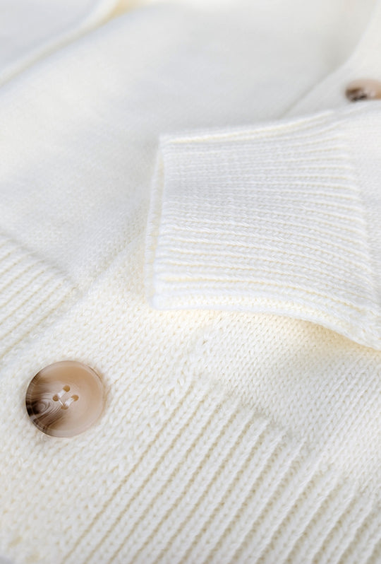 Cardigan Uomo in Lana Maglia Dresserd - PANNA