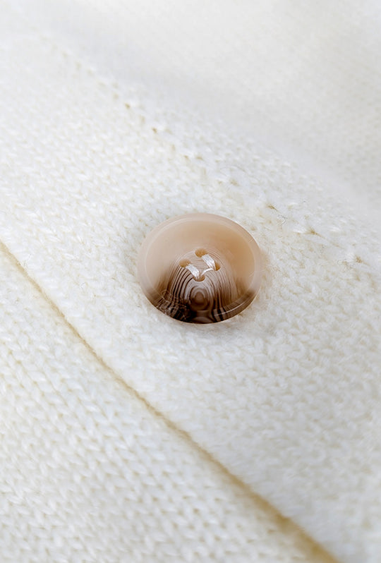 Cardigan Uomo in Lana Maglia Dresserd - PANNA