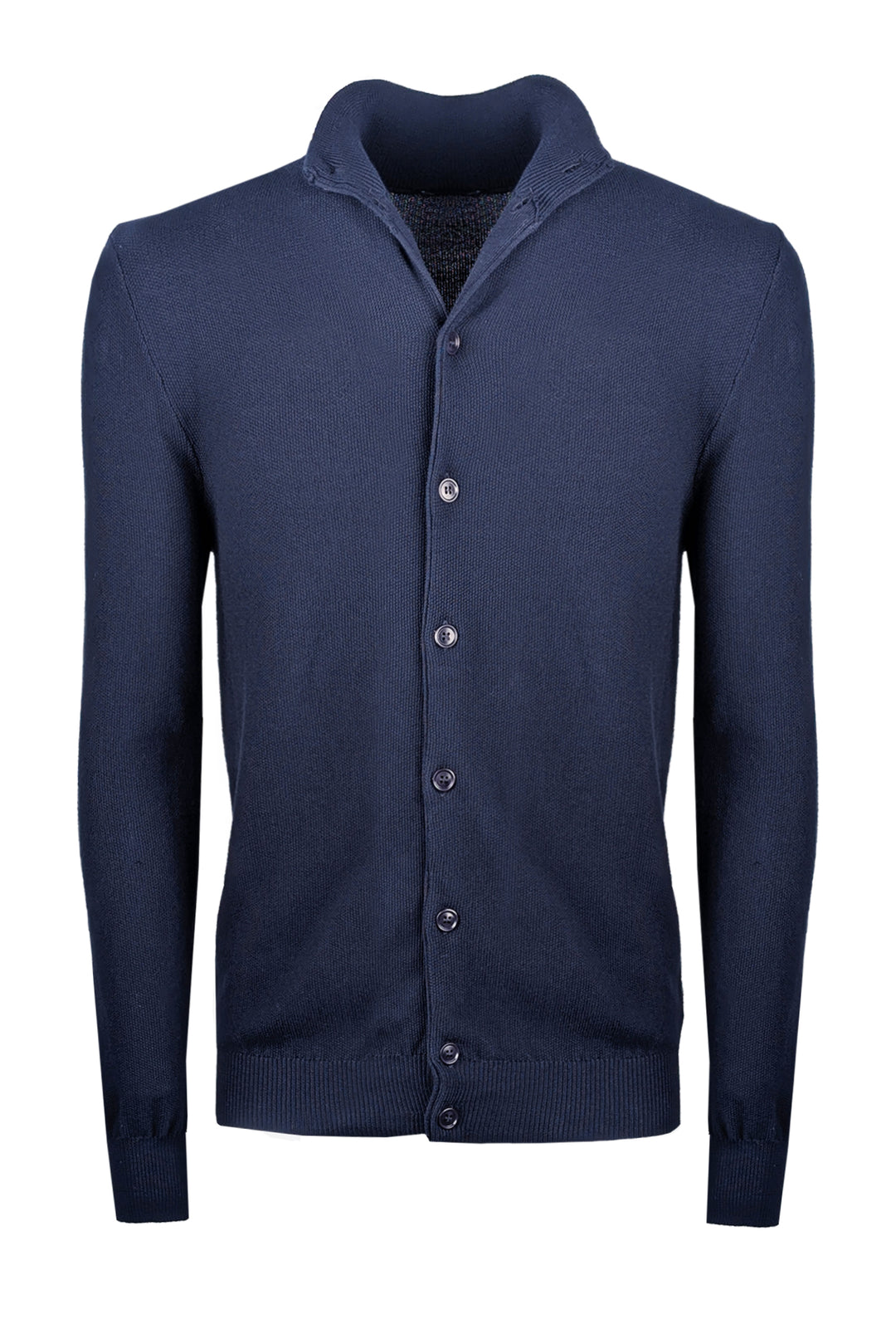 Cardigan uomo Maglione cotone trama lavorata con bottoni BLU