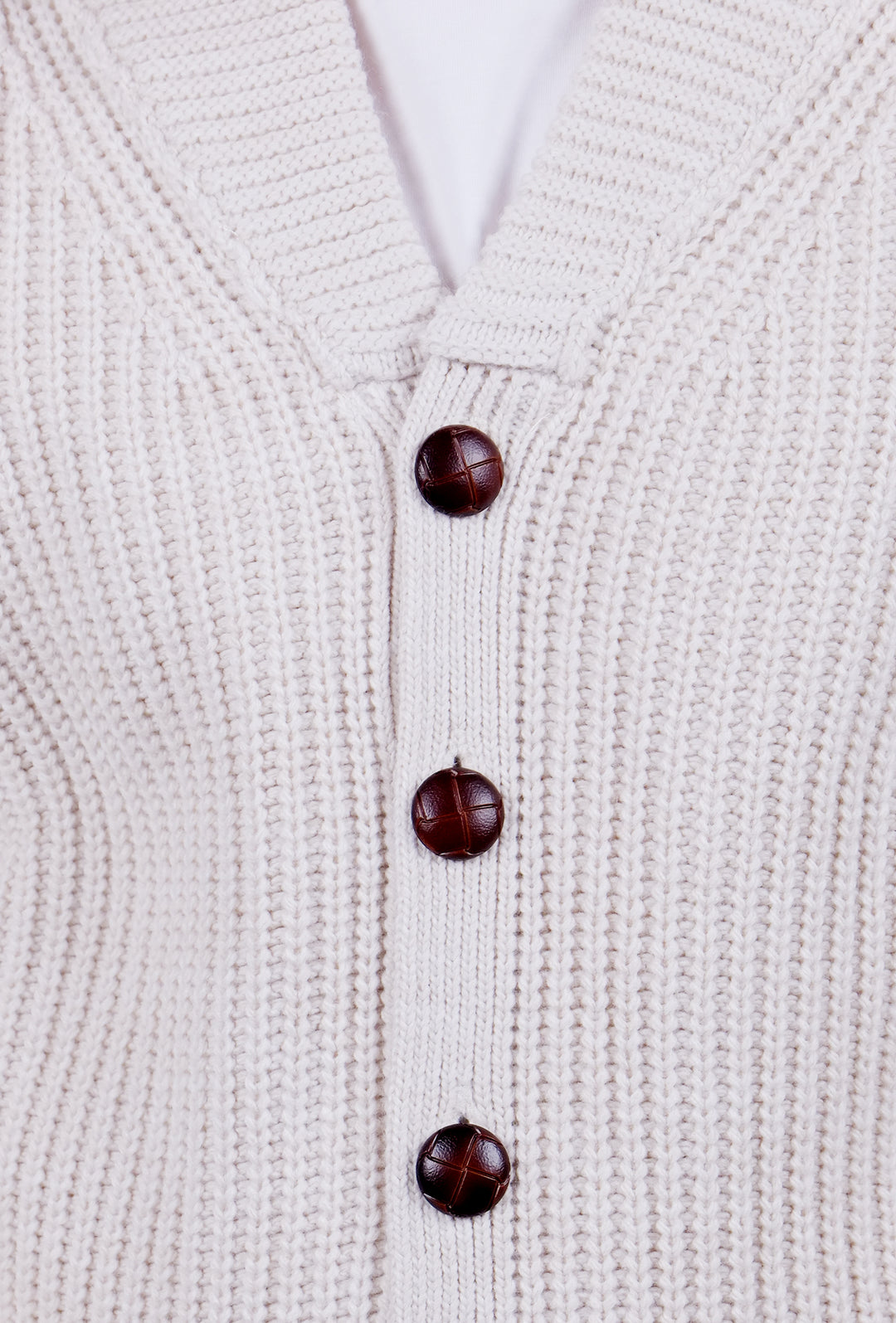 Maglia Uomo Cardigan in lana Maglione invernale - BEIGE