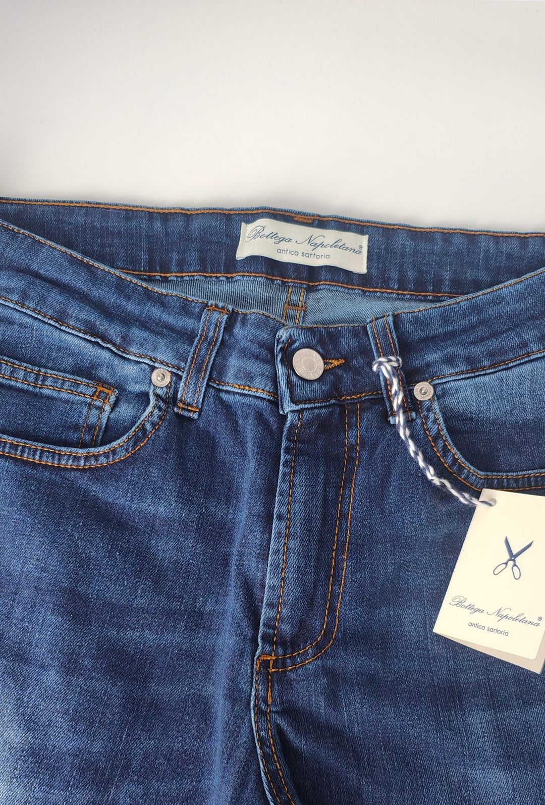 Pantalone Jeans uomo Slim Fit Bottega Napoletana-LAVAGGIO SCURO