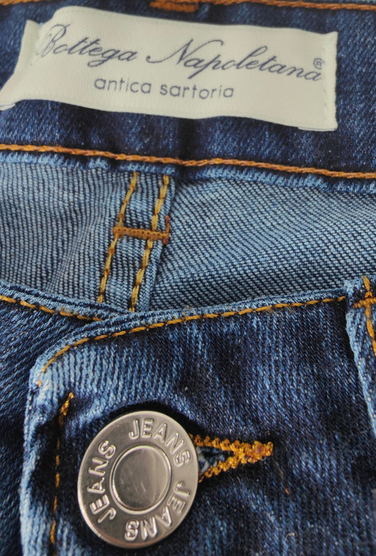 Pantalone Jeans uomo Slim Fit Bottega Napoletana-LAVAGGIO SCURO
