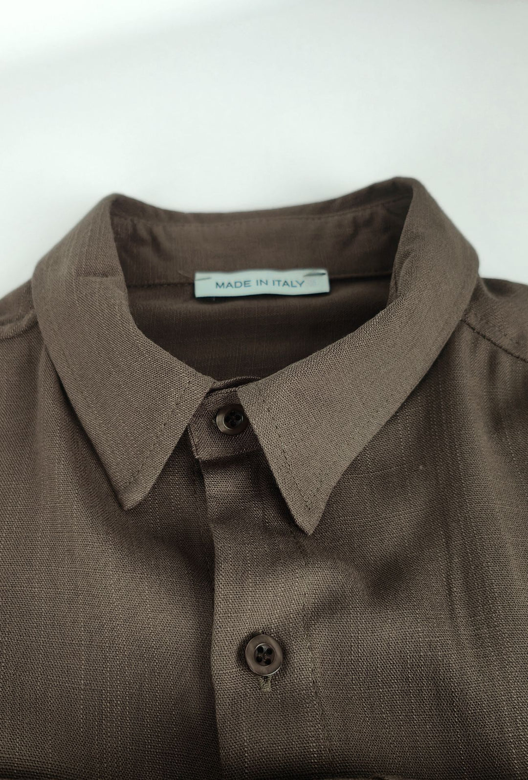 Camicia Uomo Mezza manica Dresserd Lino Viscosa - MARRONE