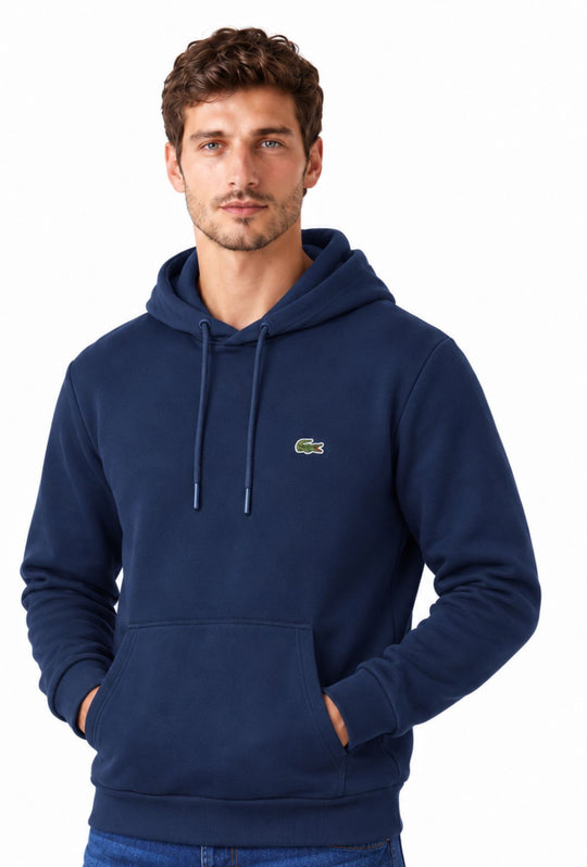 Felpa Uomo Interno felpato LACOSTE con cappuccio -BLU