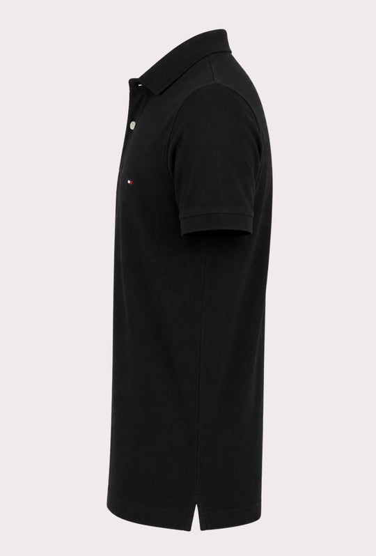 Polo Tommy Hilfiger Uomo in Cotone Piquet Regular Fit -NERO