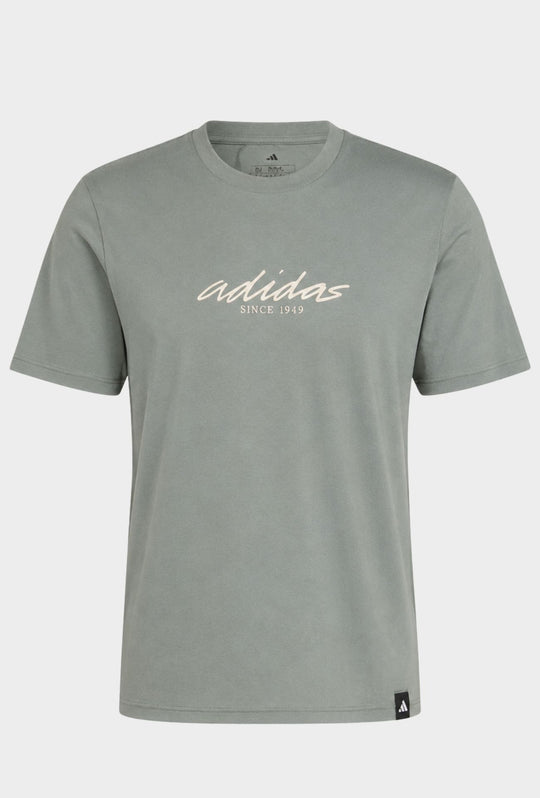 T-Shirt ADIDAS girocollo scritta centrale stampata colore bianco Regular Fit- SAME