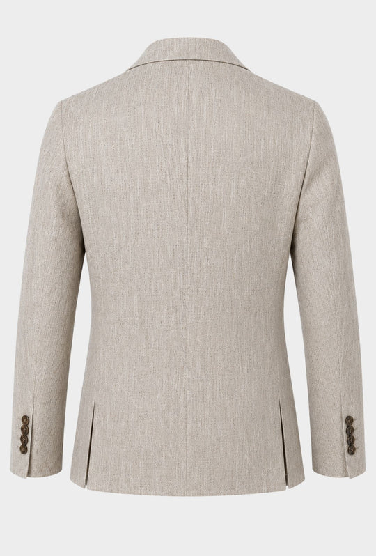 Giacca Uomo PORTOCERVO in Cotone e Lino Drop 7- BEIGE MELANGE