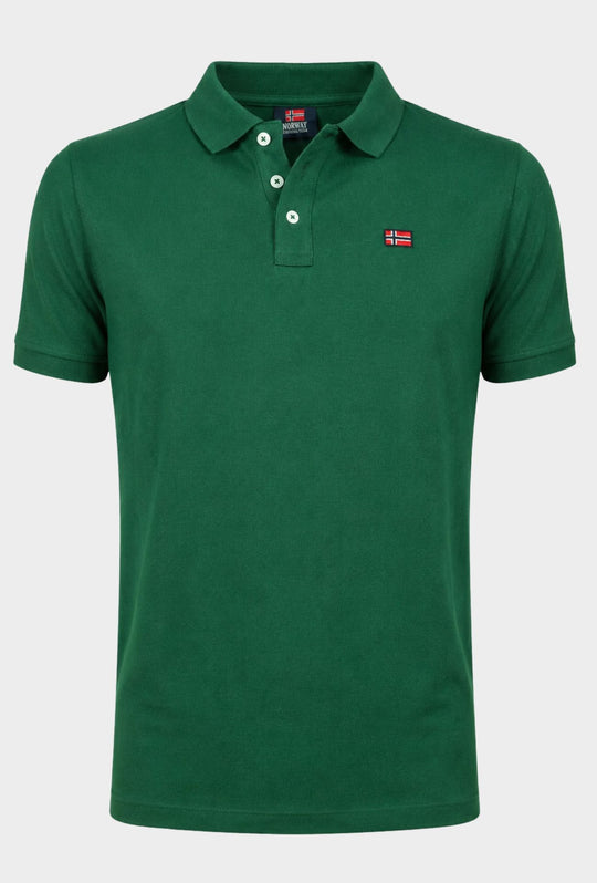 Polo Uomo NORWAY mezza manica 100% Cotone Tinta Unita - VERDE