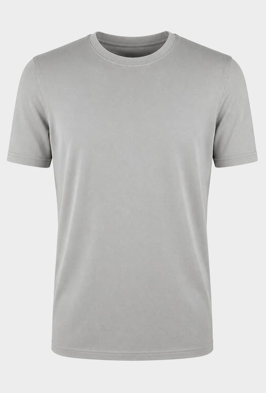 T-Shirt uomo Dresserd in cotone piquet elasticizzato - GRIGIO CHIARO