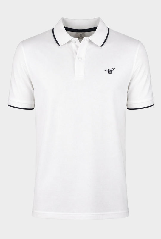 Polo Uomo HENRY COTTON'S in cotone piquet con bordino - BIANCO