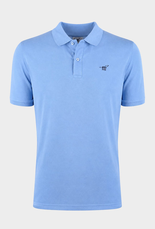 Polo Uomo HENRY COTTON'S in cotone piquet - AZZURRO