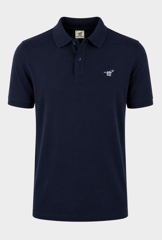 Polo Uomo HENRY COTTON'S in cotone piquet - BLU