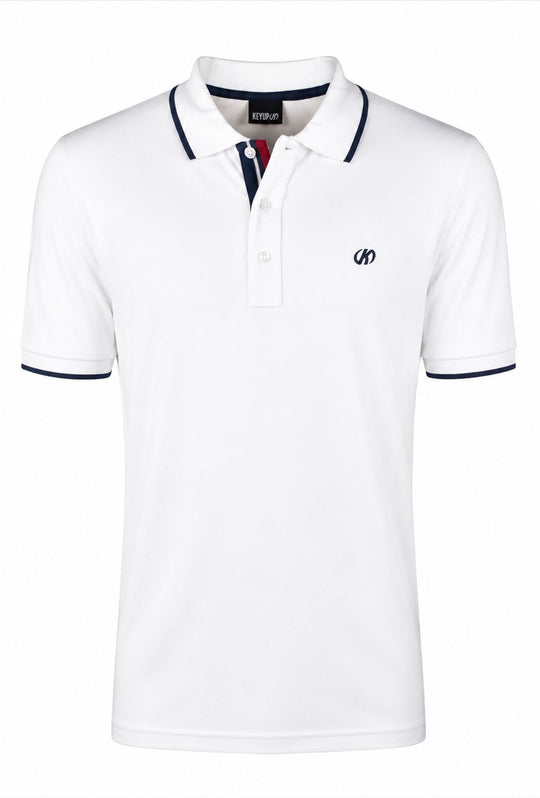 Polo uomo  KEYUP 100% cotone piquet - BIANCO