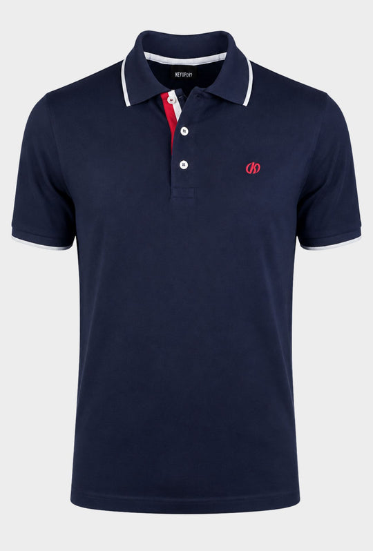 Polo uomo  KEYUP 100% cotone piquet - BLU